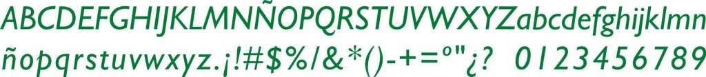 Tipografía itálica