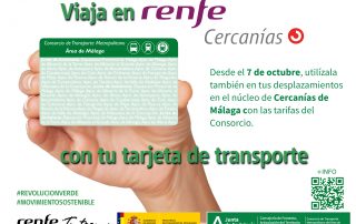 La Junta y Renfe acuerdan la integración tarifaria del Cercanías de Málaga en la tarjeta del Consorcio