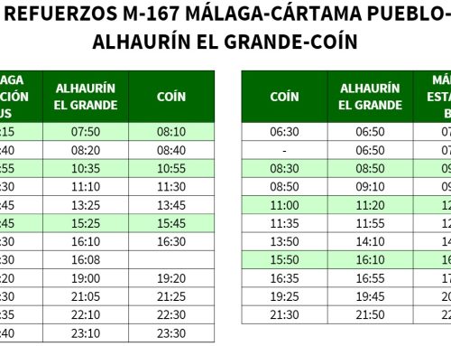 Seis expediciones sencillas adicionales en la línea M-167