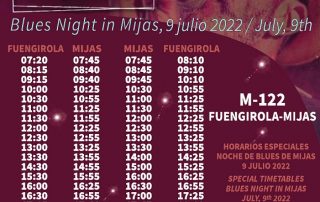 Refuerzos en la ruta M-122 Fuengirola-Mijas por la Noche del Blues del sábado 9 de julio