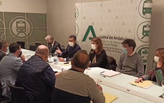 Reunión del Director General y la Delegada de Fomento con representantes de operadores de transporte público del área metropolitana de Málaga