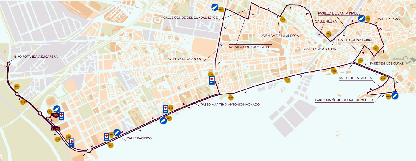 28th Málaga Half Marathon on sunday, March, 18th will affect several
